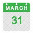 Calendário de março  Ícone
