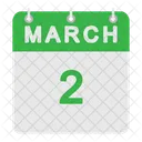 Calendário de março  Ícone