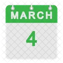 Calendário de março  Ícone