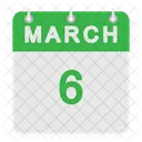Calendário de março  Ícone