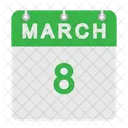 Calendário de março  Ícone