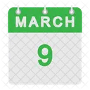 Calendário de março  Ícone