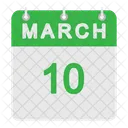 Calendário de março  Ícone