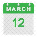 Calendário de março  Ícone