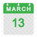 Calendário de março  Ícone