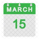 Calendário de março  Ícone