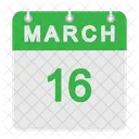 Calendário de março  Ícone