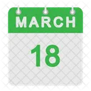 Calendário de março  Ícone