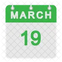 Calendário de março  Ícone