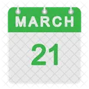 Calendário de março  Ícone