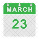 Calendário de março  Ícone