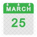 Calendário de março  Ícone