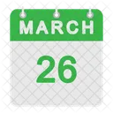 Calendário de março  Ícone
