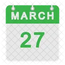 Calendário de março  Ícone