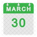 Calendário de março  Ícone