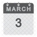 Calendário de março  Ícone