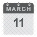 Calendário de março  Ícone