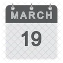 Calendário de março  Ícone