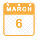 Calendário de março  Ícone
