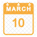 Calendário de março  Ícone