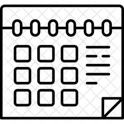 Calendário de mesa  Ícone