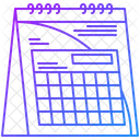 Calendário de mesa  Ícone