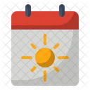 Calendario Temporada Verano Icon