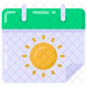 Calendario de verano  Icono