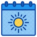 Calendario de verano  Icono