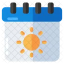 Calendario De Verao Diario Almanaque Icon