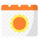 Calendário de verão  Ícone