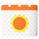Calendario De Verao Horario De Verao Ferias De Verao Ícone
