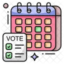 Dia De Votacion Fecha De Votacion Calendario De Votacion Icono