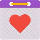 Calendario Citas Dia De San Valentin Icono