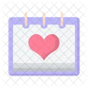 Calendario Del Dia De San Valentin Fecha Calendario Icon