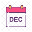 Calendario diciembre  Icono