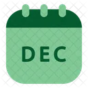 Diciembre Calendario Fecha Icon