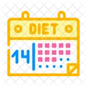 Calendario de dieta  Icono