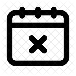 Eliminar calendario  Icono