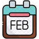 Febrero Hora Minuto Icono