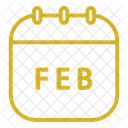 Calendario febrero  Icono