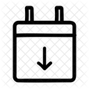 Calendario Flecha Hacia Abajo Descargar Icono