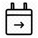 Flecha del calendario hacia la derecha  Icono