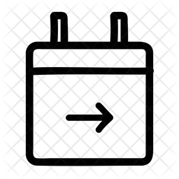 Flecha del calendario hacia la derecha  Icono