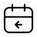 Flecha del calendario hacia la izquierda  Icono