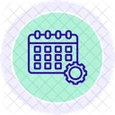 Gerenciamento De Calendario Icone De Circulo De Cor Ícone