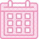 Calendario Icono De Linea Duotono Icono