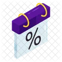 Calendario Agenda De Descontos Planejador Ícone