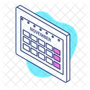 Calendario Mes De Noviembre Mes Icono