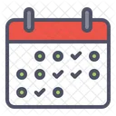 Calendario Reunion Horario Icono